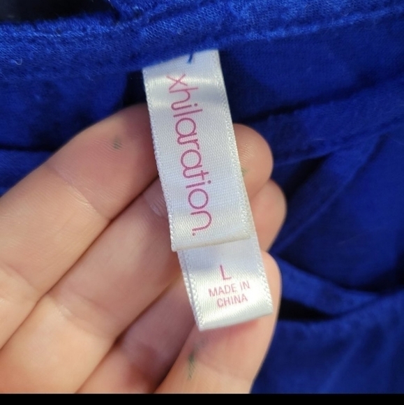 Blue Xhilaration criss cross shirt - Picture 2 of 4
